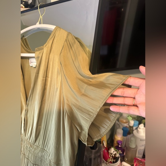 Anthropologie Somerset Olive Green Tiered Maxi Dress - Picture 4 of 14